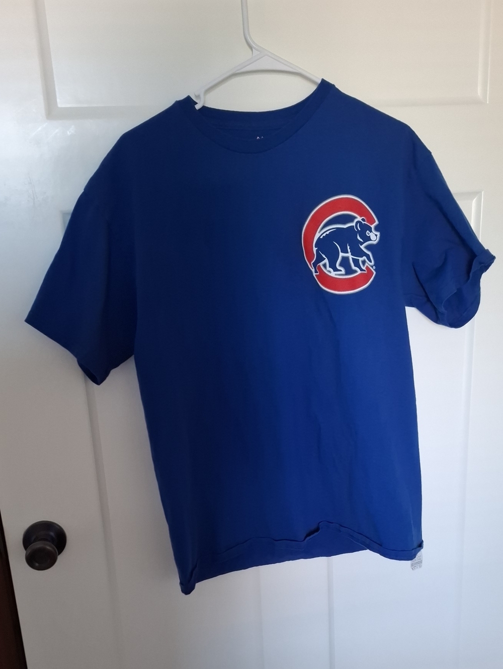 Men's Large Royal Blue Addison Russell Chicago Cubs Logo T-Shirt